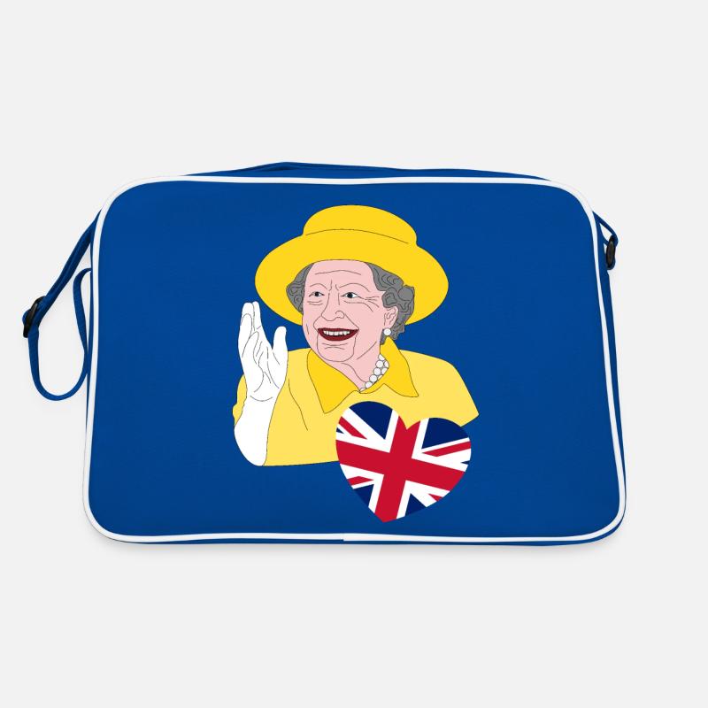 British Queen Elizabeth II with Union Jack Retro Bag