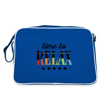 time to relax - Retro Bag - blue/white - Back