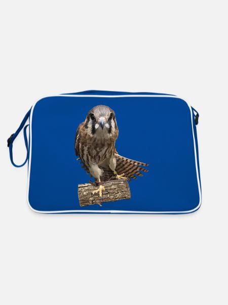 Kestrel - Retro Bag - blue/white - Back