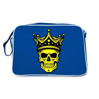 Couronne de Roi Crâne - Sac Retro - bleu/blanc - Dos