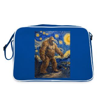 Bigfoot, Big Foot, Van Gogh, Starry Night - Retro Bag - blue/white - Back