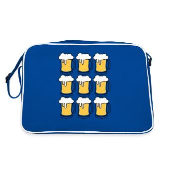 Bière - Sac Retro - bleu/blanc - Dos