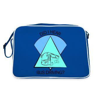 Bus Bus Driver School Bus Bus Bus Bus Driver - Retro Bag - blue/white - Back