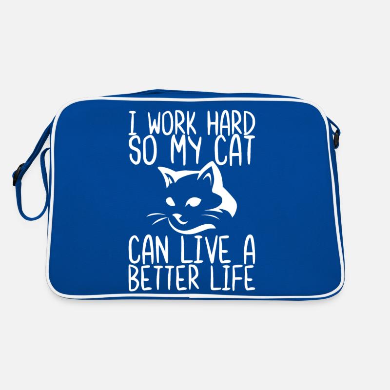 I Work Hard So My Cat Can Live a Better Life Retro Bag
