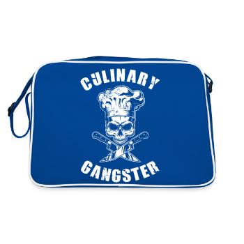 Culinary gangster food as a hobby - Retro Bag - blue/white - Back