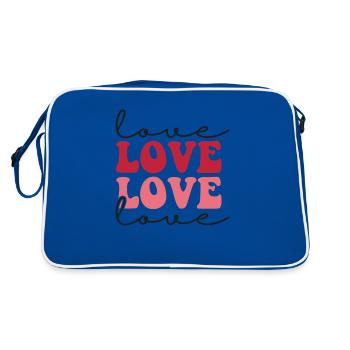 Love valentin - Saint-Valentin - Sac Retro - bleu/blanc - Dos