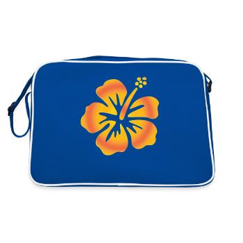 Hibiscus jaune - Sac Retro - bleu/blanc - Dos