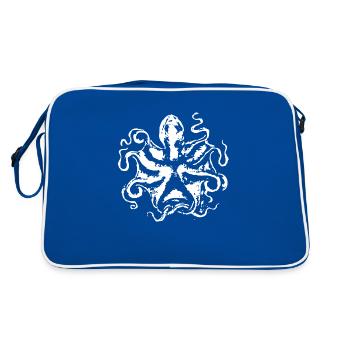 Pieuvre 02 - Sac Retro - bleu/blanc - Dos