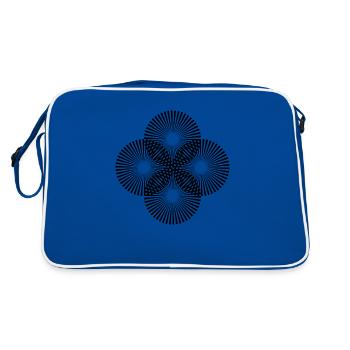 Illusion Géométrie d’illusions d’optique motifs - Sac Retro - bleu/blanc - Dos