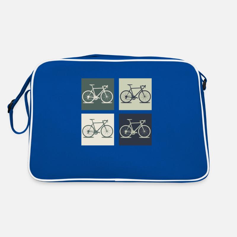 vélo - Sac Retro - bleu/blanc