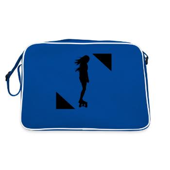 Skater Skater Girl Faire de la planche à roulettes - Sac Retro - bleu/blanc - Dos