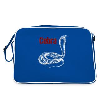 Cobra Snake - Retro Tasche - Blau/Weiß - Hinten