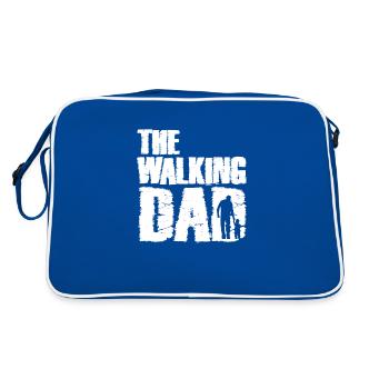 The walking Dad - Retro Tasche - Blau/Weiß - Hinten