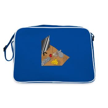 Souris à l’aide de la souris - Sac Retro - bleu/blanc - Dos