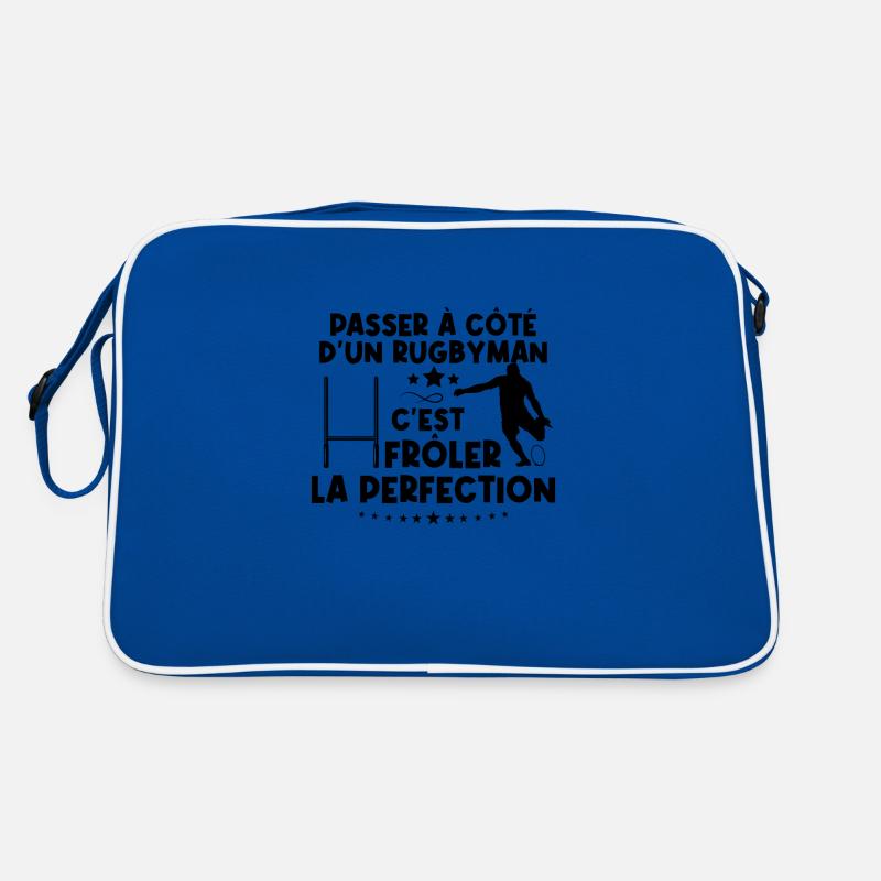 Passer À Côté D'un Rugbyman C'est La Perfection - Sac Retro - bleu/blanc
