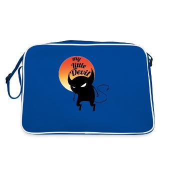 my little devil!! - Retro Bag - blue/white - Back
