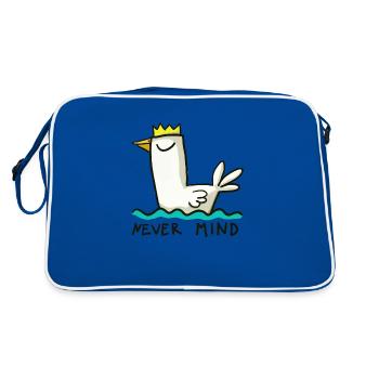 Never mind - that doesn't matter - relaxed duck - Retro Bag - blue/white - Back