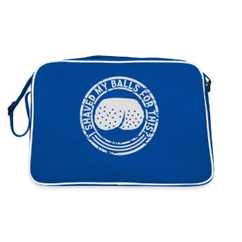 Je me suis rasé les couilles - Sac Retro - bleu/blanc - Dos