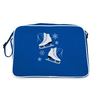 Patins à glace - Sac Retro - bleu/blanc - Dos