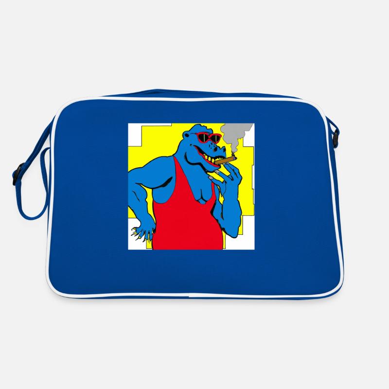 Cool Dino smoking a cigar V2 gift Retro Bag