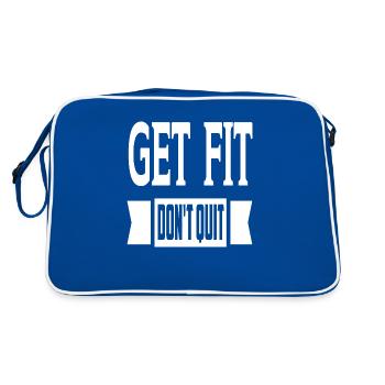 Get Fit Don ́t Quit - Retro Bag - blue/white - Back