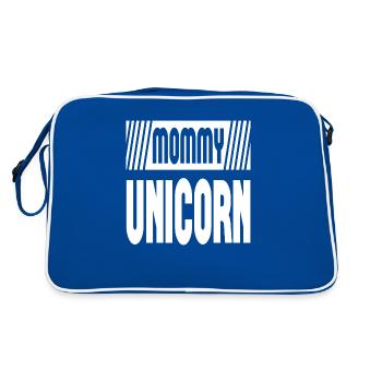Mommy Unicorn - Retro Bag - blue/white - Back
