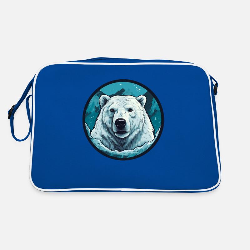 Eisbär - Retro Tasche - Blau/Weiß