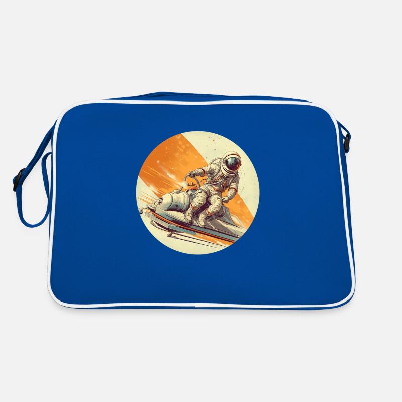 Astronaute à bord d’un véhicule spatial Sac Retro