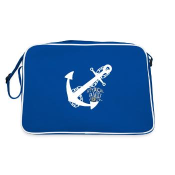 A.F.T Ancre - Retro Tasche - Blau/Weiß - Hinten