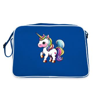 Licorne Créature Mythique Fille Licornes Créature Mythique - Sac Retro - bleu/blanc - Dos