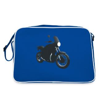 Moto Motocross Fan de moto Motard - Sac Retro - bleu/blanc - Dos