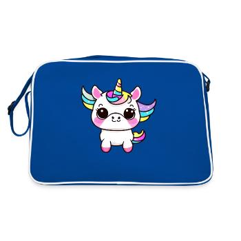 Licorne Créature Mythique Fille Licornes Créatures Mythiques - Sac Retro - bleu/blanc - Dos