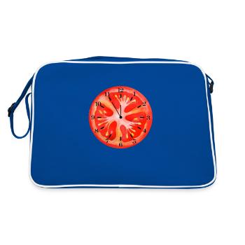 C’est l’heure des tomates - Sac Retro - bleu/blanc - Dos
