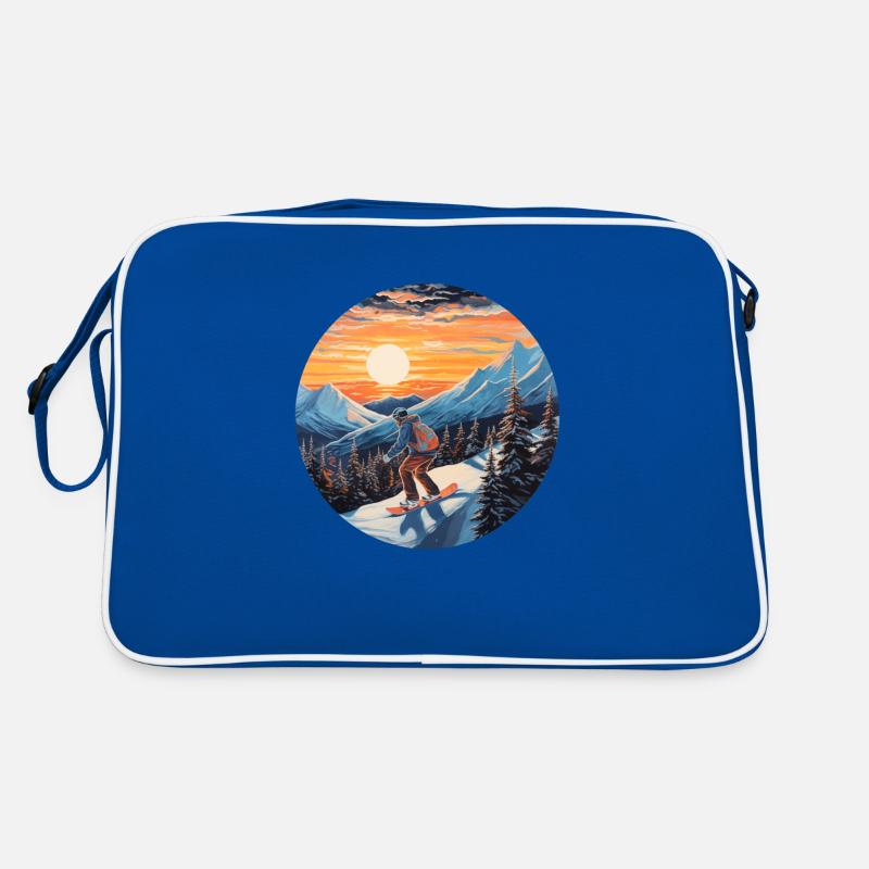 Snowboarder in Sunset Retro Bag