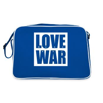 MAKE LOVE NOT WAR - Sac Retro - bleu/blanc - Dos
