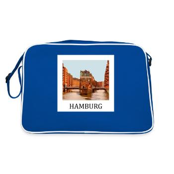 Hambourg - Sac Retro - bleu/blanc - Dos