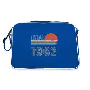 Jahrgang 1962 - Retro Tasche - Blau/Weiß - Hinten