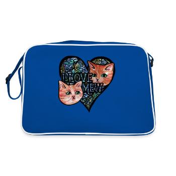 Kitty cats - Retro Bag - blue/white - Back