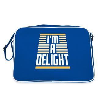 Funny I'm A Delight Sarcastic Delightful Humor Fun - Retro Bag - blue/white - Back