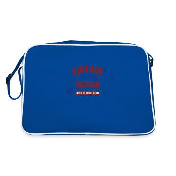 Vintage Made in Australia Blue Stars and Flag - Retro Bag - blue/white - Back