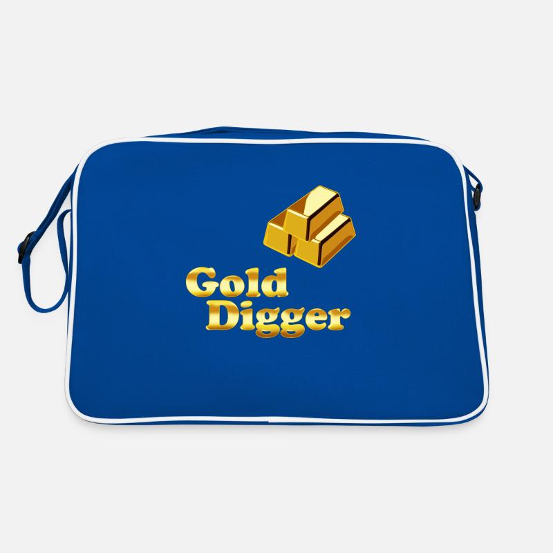Gold Digger - Retro Tasche - Blau/Weiß