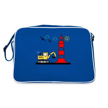 Excavatrice - Sac Retro - bleu/blanc - Dos