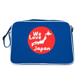 Nous aimons le Japon carte géographique - Sac Retro - bleu/blanc - Dos