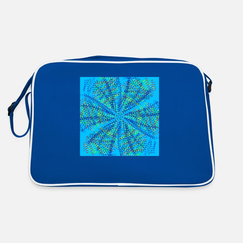 Moulinet bleu clair - Sac Retro - bleu/blanc