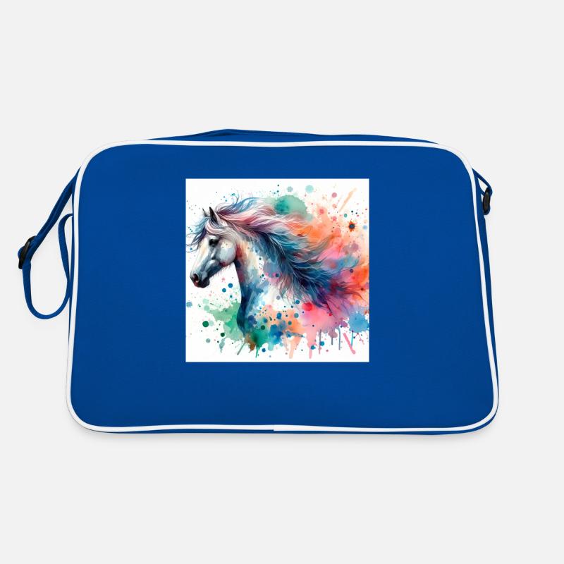 Cheval à l’aquarelle Sac Retro