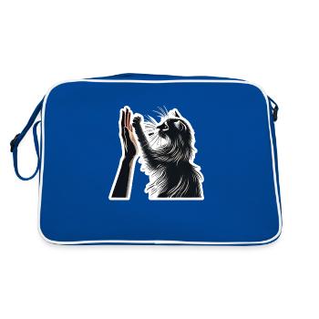 Amoureux des chats - Sac Retro - bleu/blanc - Dos