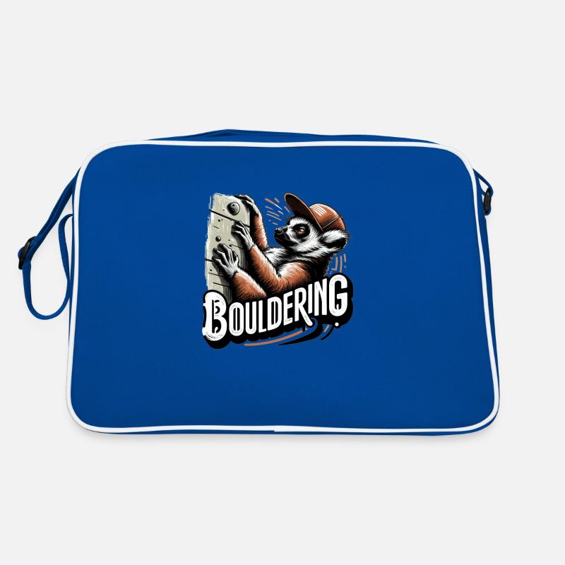 Bouldern Lemur Klettern Geschenk Retro Tasche