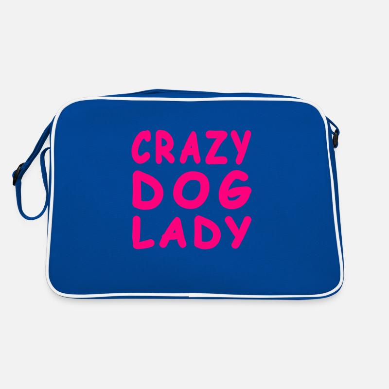 Hunde - Retro Tasche - Blau/Weiß