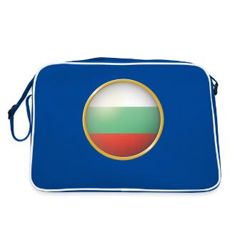 Bulgarien Emblem - Retro Tasche - Blau/Weiß - Hinten