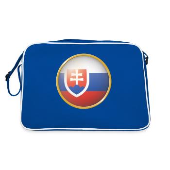 Slovakai Emblem - Retro Tasche - Blau/Weiß - Hinten